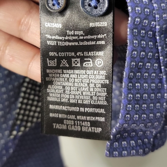 ❤️TED BAKER London Mens Long Sleeve Polo Size 6 - Picture 5 of 12